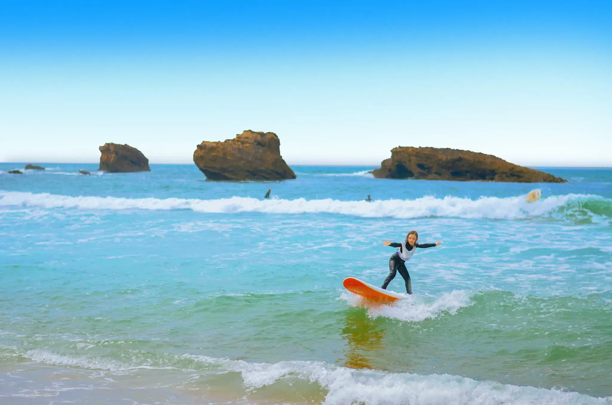 Little Girl Surfing